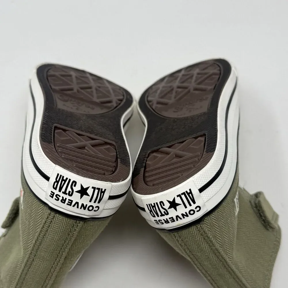 Converse Chuck Taylor All Star High Shoes Kids Size 1 Olive Green Easy On